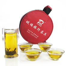 Portable glass tea set trainborn 1 binaural cup travel tea hc2058