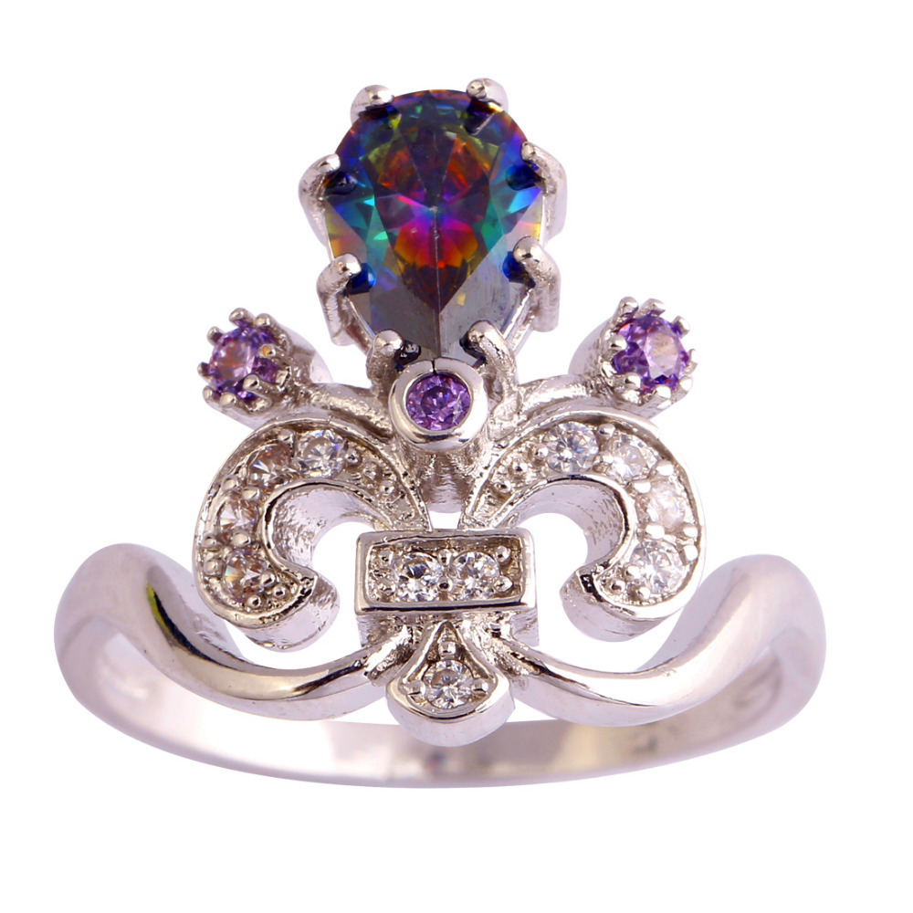 Fashion-Chic-Mystic-Rainbow-White-Topaz-Amethyst-925-Silver-Ring-Size ...