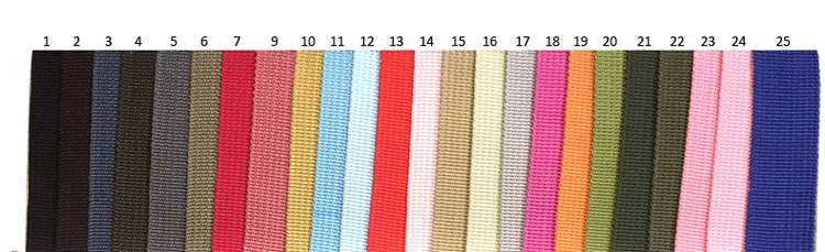 Description Picture 2 of item25mm Webbing 10 Yards Long Colored 50 Color Available polypropylene for Bag Sewing Belt Webbing Strapping braided strap