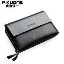 Promotion High Quality Excellent Real First Layer Genuine Leather Men Clutch Bags Purse Wallet  #MW-P113013