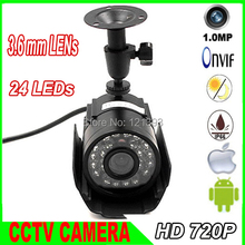 1/4″ CMOS IP Camera 720P Network 1.0MP HD waterproof outdoor CCTV Camera Support iPhone Android ONVIF2.0 + Free power supply