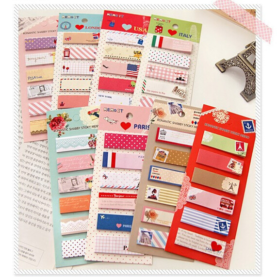 6 sets/lot Cute Mini Memo Pad Sticky Note Kawaii Paper Scrapbooking Sticker Pads Creative Korean Stationery Free shipping c0201