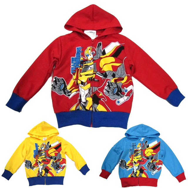 Autumn/winter Transformers cartoon boys hoody girls jacket kids coat