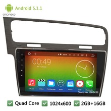 Quad Core Android 5.1.1 10.1″ 1024*600 Car DVD Player Radio PC Audio Stereo Screen For Volkswagen VW Golf 7 MK7 VII 2013-2015