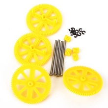 4PCS New 35mm Motor Pinion Gears & Shafts For Parrot AR Drone 2.0 Quadcopter Spare Parts Yellow
