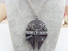 Movie Jewelry Star Wars Millennium Falcon metal pendant necklace for fans
