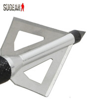 1pcs 100 Grain 3 Fixed Blades Cutting Archery Arrowhead Broadhead Universal Crossbow and Compound Bow Arrow