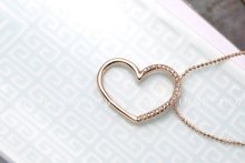 ROXI fashion empty heart necklace Christmas Birthdays gifts Austrian crystal Environmental hollow Jewelry 2030233390