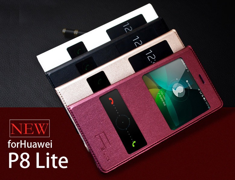 Phone fundas huawei p8 lite cover case flip leather (4)