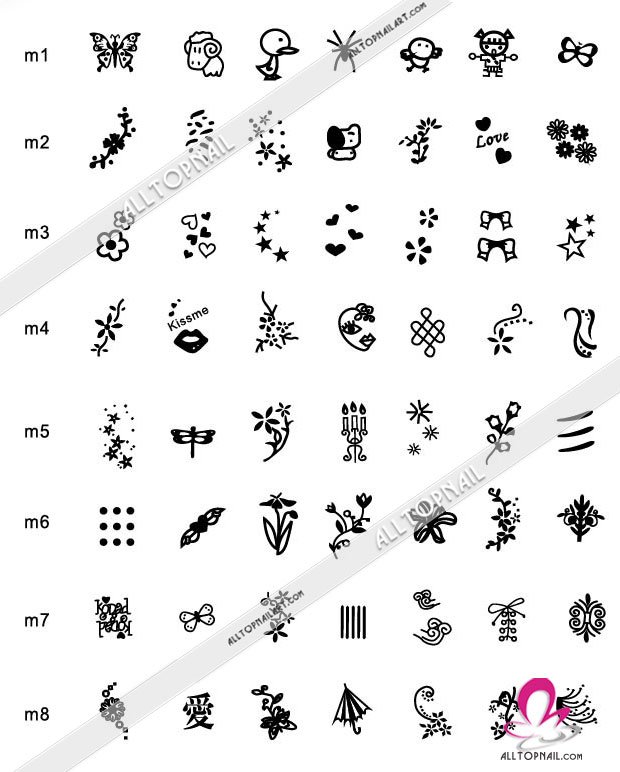Printable Nail Design Stencils Summer Designs Printable Nail Art Stencil Ideas