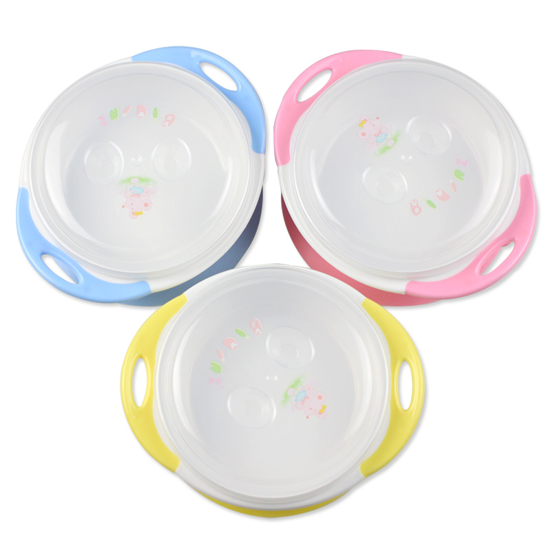 Baby bowl suction wall slip PP material solid co...
