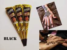 25g Temporary Black Henna Tattoo stencils india for body Paste Tube Cone Body Art body art painting products Free Shipping