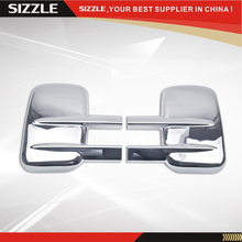 Triple Chrome Plated Towing ABS Mirror Cover For Chevrolet Silverado 1500 2500 3500 Heavy Duty 2003-2015
