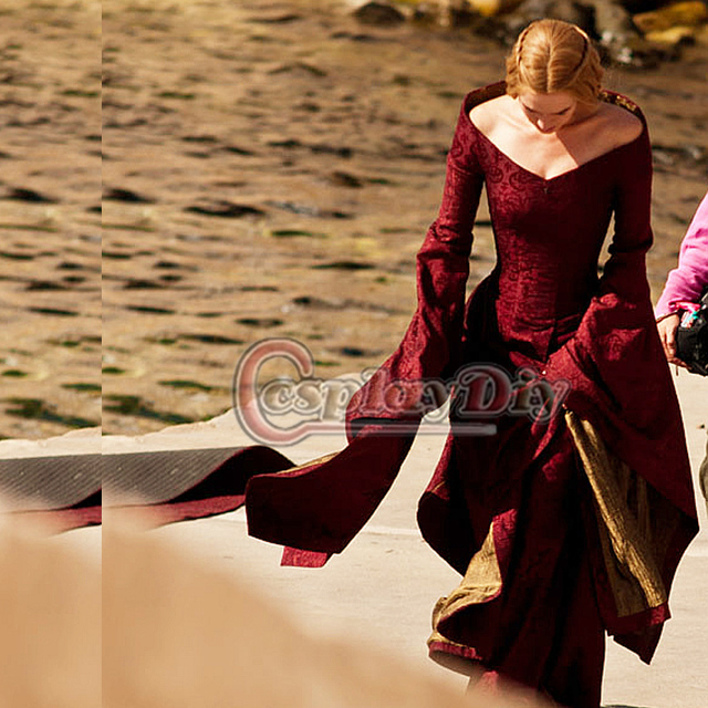 Custom Made Game of Thrones Cersei Lannister Dress Costume Red Medieval Costumes For Adult Women Halloween Cosplay Costume