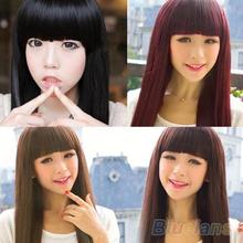 New Style Fashion Long Straight women wigs Full Hair Wigs Cosplay Party 08QX