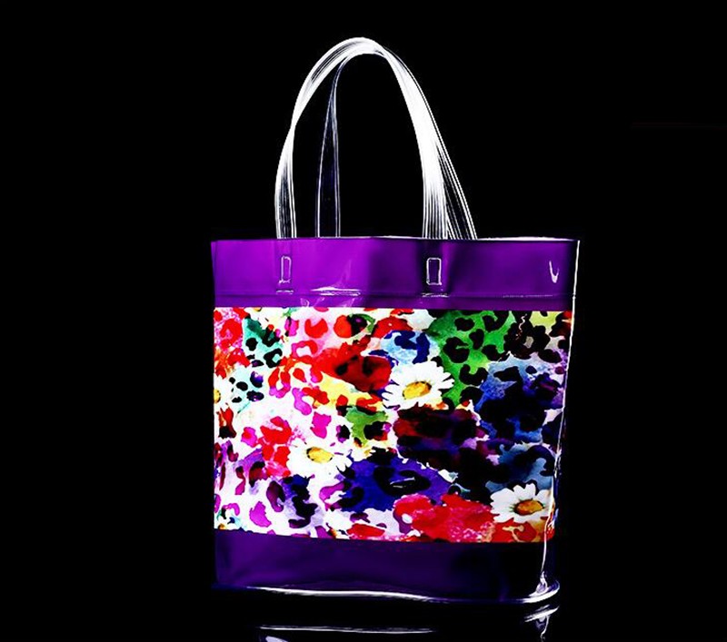 Wholesale Custom PVC Bag Clear Plastic PVC Vinyl Bag With Polyester