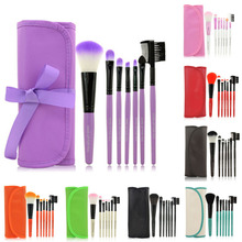 Rushed Wholesale 1 set 7 pcs women girls makeup brushes professional multi 8 color Cosmetic make