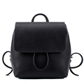 2016 New Fashion Solid Color Backpack Korean Style Simple Plain Bag Women Designer Zipper Flap Drawstring