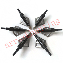 6pcs archery bow broadhead 3 blades carbon crossbow arrow head arrow point for compound bow and