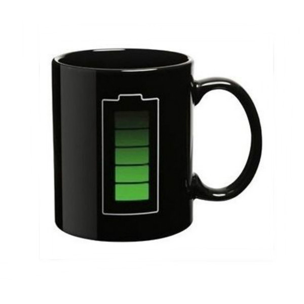 Fashion Magic Mug Battery Coffee Heat Hot Cold Temperature Sensitive Reactive Coffee Cup Christmas Gift