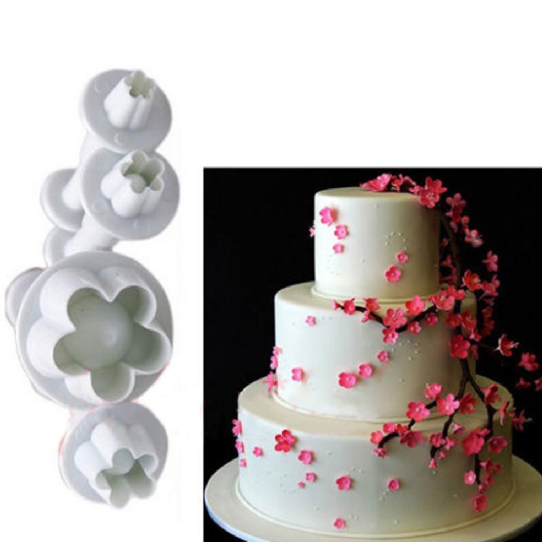 Christmas Kitchen Plum Flower Plunger Fondant Cookie Decorating