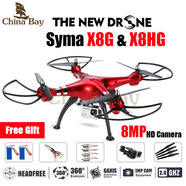 2016 Последним Drone Syma X8G и X8HG 2.4 Г 4ch 6 Оси с Высота Удержания 8MP Широкоугольный Hd Камера RC Quadcopter RTF RC Вертолет