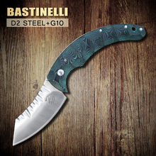 Nueva Bastinelli hoja de acero D2 cuchillo G10 maneja el cuchillo plegable de campamento Tactical hunt exterior supervivencia de bolsillo cuchillos herramienta EDC