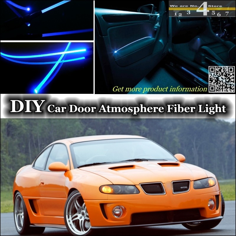 interior Ambient Light Tuning Atmosphere Fiber Optic Band Lights For Pontiac GTO 2001~2006 Inside Door Panel illumination