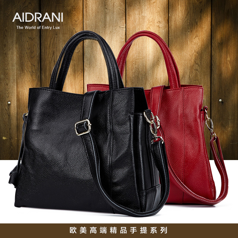 Fashion fashion 2015 women's handbag genuine leather handbag big bag shoulder bag messenger bag