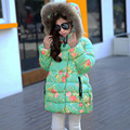 Thumbaby Winter New Jacket Down Coat Baby Girls Clothing Fashion Down Jackets Girls Long style Cotton
