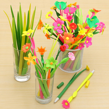 12pcs/1 lot Fashion Hot creative stationery Bloom Sweet Lucky Flora flowers Pen design Ballpoint pen Free shipping Stationery