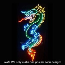 DRAGON Game Room Open Neon Light Sign Real Glass Tube Neon Bulbs Beer Bar Pub Recreation Room Garage Signs Store Display 30×18