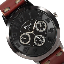 2015 Casual Jewelry Watch Clocks Mens Wrist Watch Wristwatches Analog Quartz Cow Leather Men Watches Wristwatch