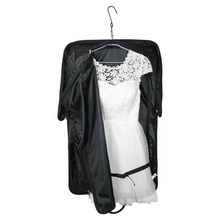 Waterproof Black Nylon Zipper Garment Bag With Hanger Clamp Lightweight Suit Bag Durable Business Men Travel