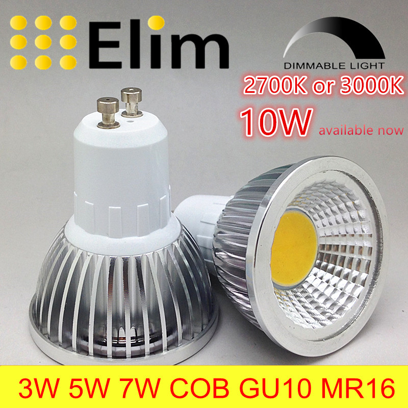 Led Gu10 Cob Mr16 Spot Lamp Dimmable 3000k Warm White And 2700k 3w 5w