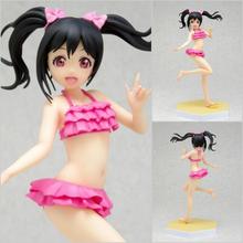 2015 New arrial 17cm Anime Beach Queens Love Live! Yazawa Nico Swimsuit Ver. Sexy Toy PVC Anime Action Figure Free shipping