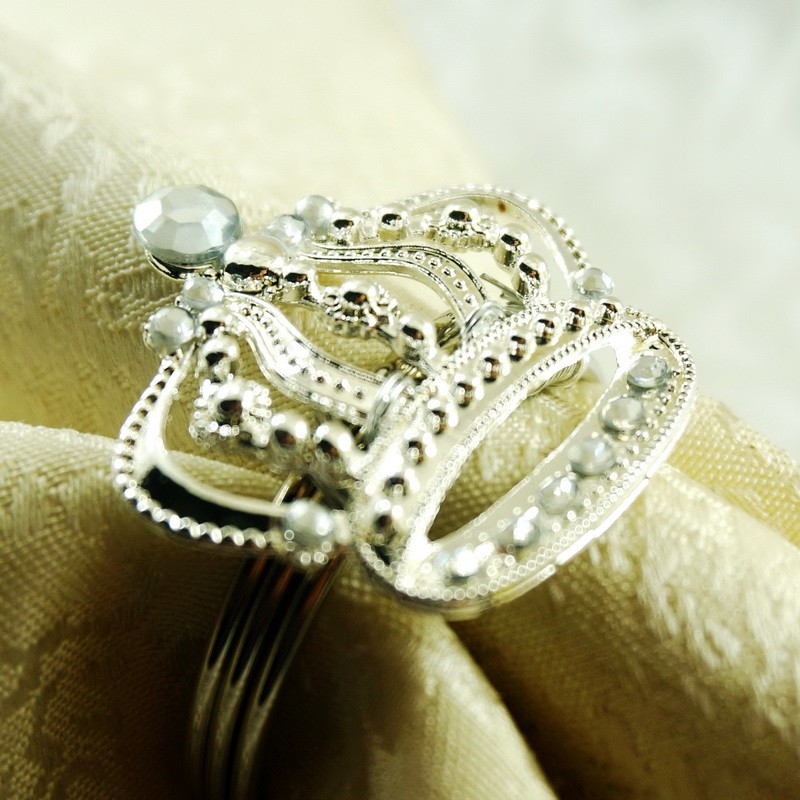 Wholesale Crown Metal Napkin Ring Napkin Holder for Wedding Rings