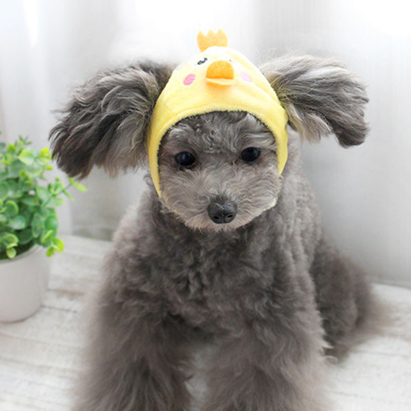 Cute Cartoon Animal Pet Dog Hats Caps Soft Fleece Adjustable Size S M for Small Dogs Cat Cap Puppy Headgear55