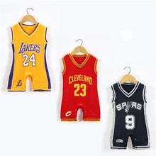 2016 Baby Boy Rompers Summer Style Basketball Sport Baby Clothes Roupas Infantis Bebes Clothes Newborn Boy Girl Jumpsuit