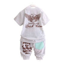 Free shipping 2015 new summer baby clothing set baby boy s fashion new design cotton suits