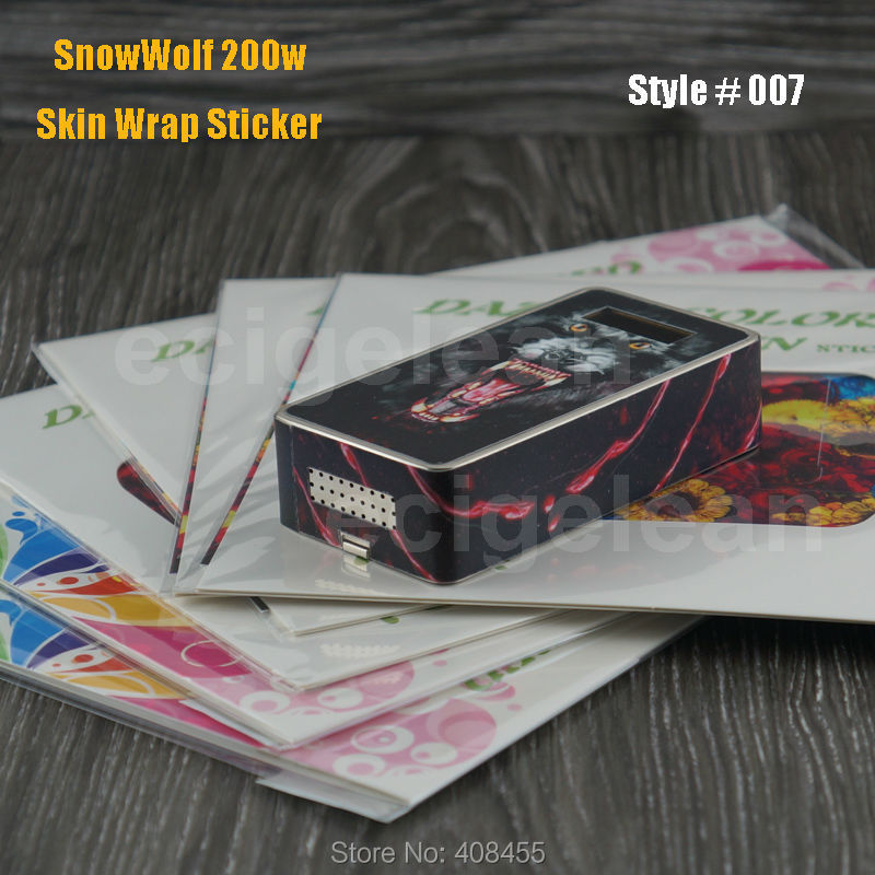 10pc*Sigelei SnowWolf 200w skin wrap stickers VS Subox Mini skin sticker /Cloupor GT skin cover/ IPV3 Li skin wrap Label