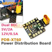 Matek PDB-XT60 Power Distribution Board PDB with Dual BEC 5V/2A 12V/0.5A XT60 Plug for RC Drones