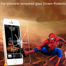 Glass on the for iPhone 4s Tempered Glass Screen Protector Ultra Thin 0.26 mm 2.5D HD Toughened Protective Film + Cleaning Kit