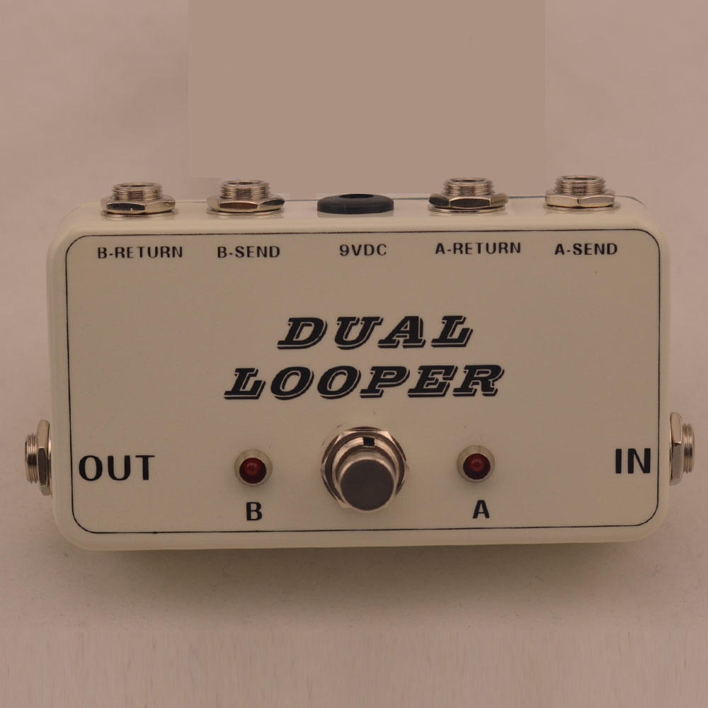 New True-Bypass Looper Effect Pedal Guitar Effect Pedal Looper Switcher  true bypass guitar pedal White dual Loop switch