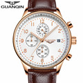 Mens Watches Top Brand Luxury GUANQIN Men Casual Quartz Watch Waterproof Wristwatches Male Relogio Masculino
