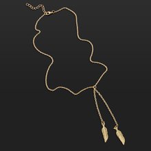Elegant Leaf Necklaces Pendants Bohomian Necklace Women Collier Femme Accessories Gold Chain Jewelry Free Shipping