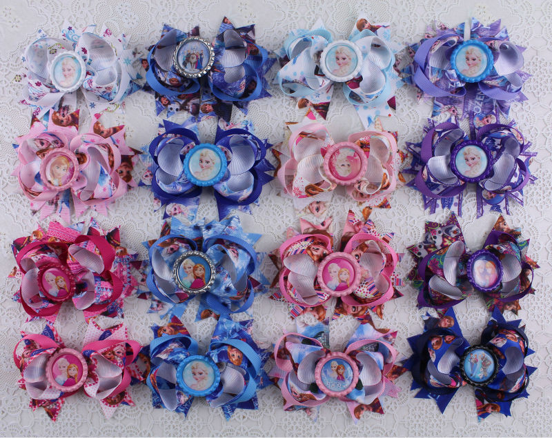 Wlesale 11pcs 11 inches Princess Cartoon Baby Girl Grosgrain ...