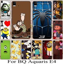 For BQ Aquaris E4 lovely cute cartoon skin shell back ground hard case phone case best selling 1pc/lot beautiful phone bag