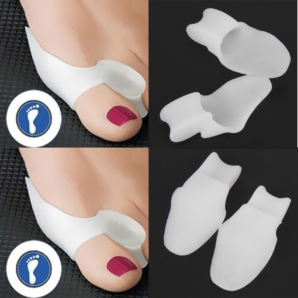 Description Picture 5 of item1 Pair Gel Toe Separators Stretchers and Straightener Bunion Protector Thumb Valgus Protection Bunion Adjustable Feet Care Tools