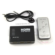1pcs MINI HDMI 5 TO 1 Amplifier Switcher routes high definition video converter